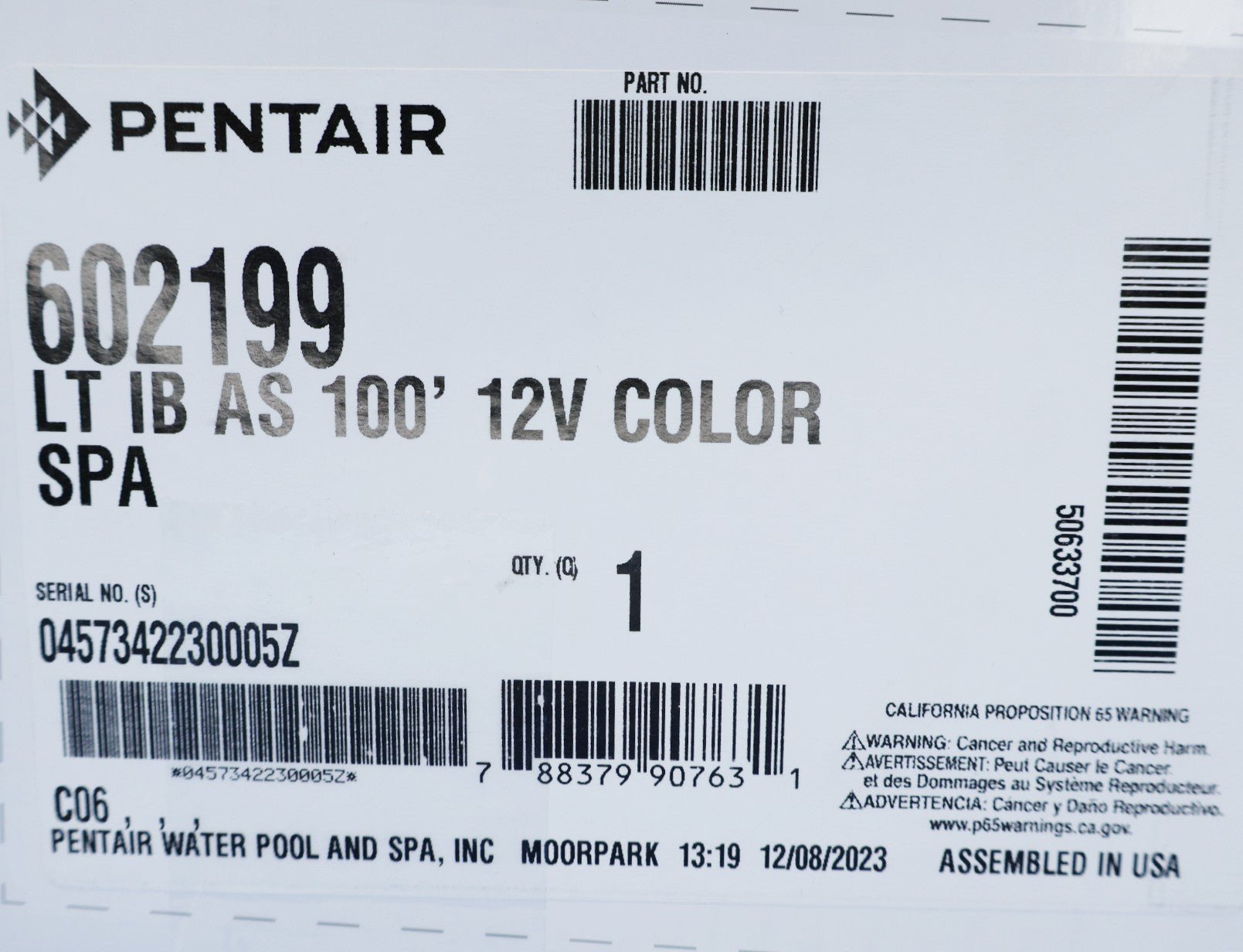 Pentair Intellibrite Architectural Series LED RGBW Spa Light 100' 12V 602199 - Pool Lights - img-7