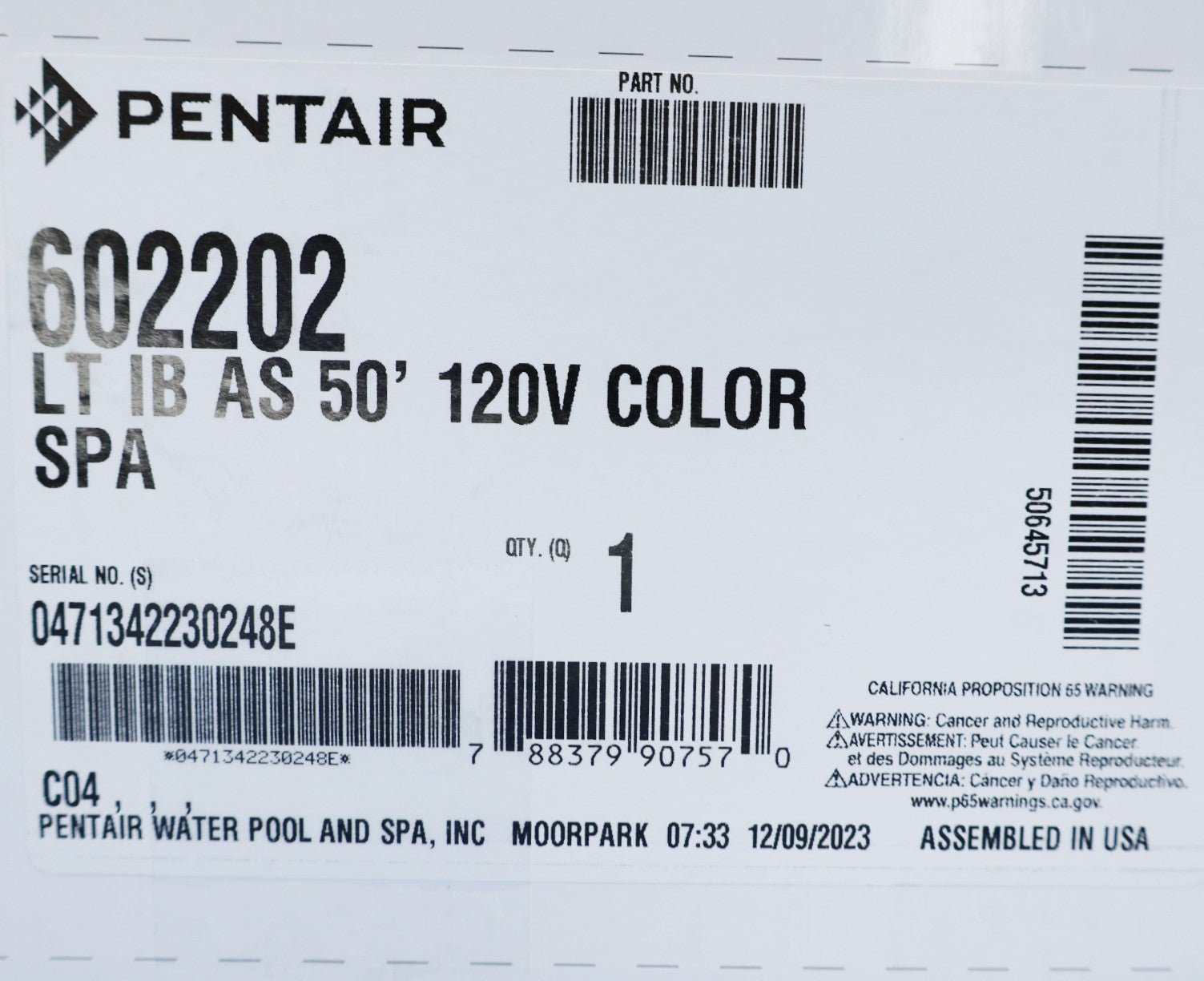 Pentair Intellibrite Architectural Series RGBW Color Spa Light 50' 120V 602202 - Pool Lights - img-7