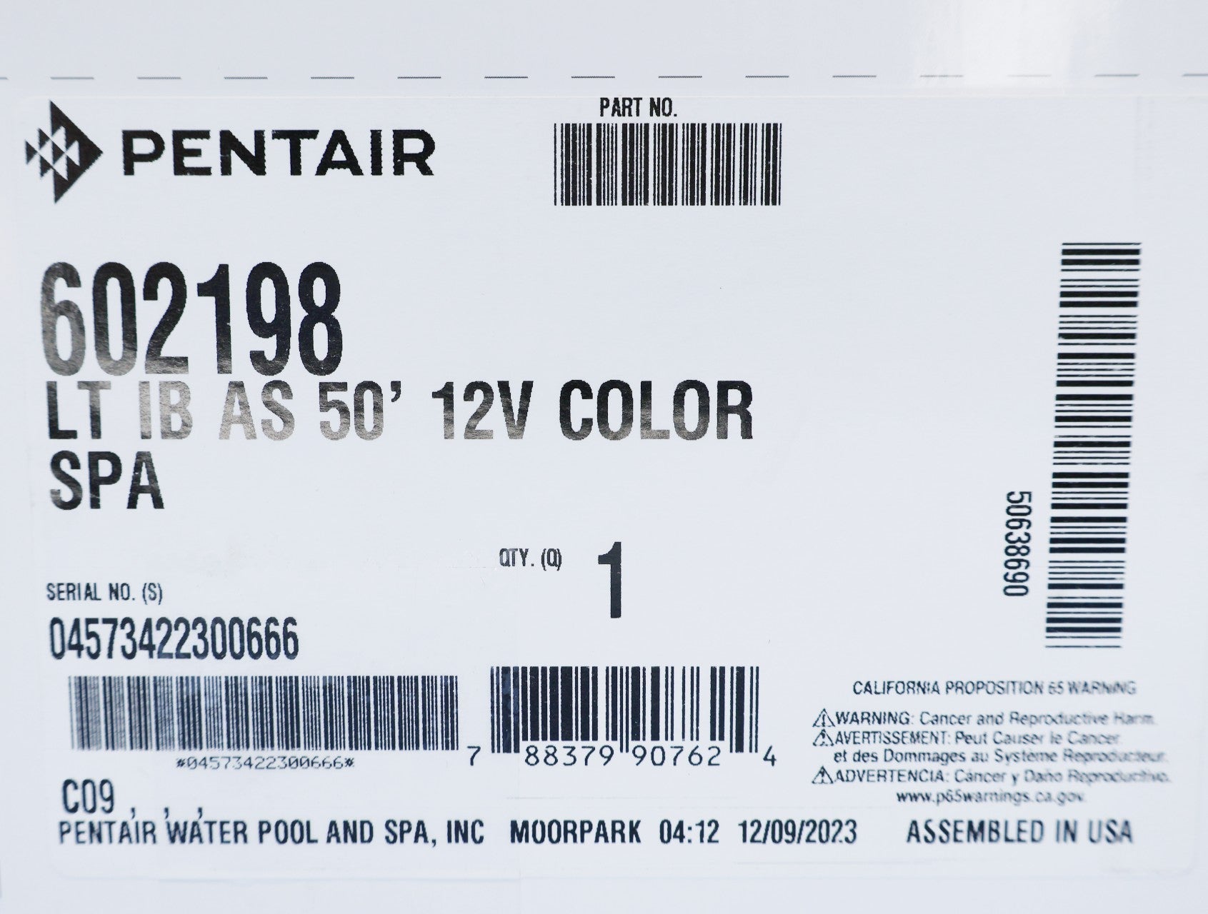 Pentair Intellibrite Architectural Series RGBW Color Spa Light 50' 12V 602198 - Pool Lights - img-7