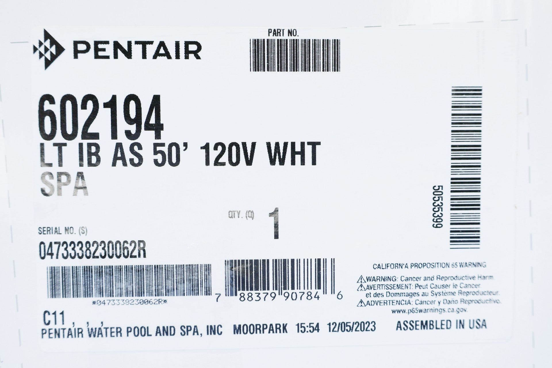Pentair Intellibrite Architectural Series White Spa Light 50' 120V 602194 - Pool Lights - img-9