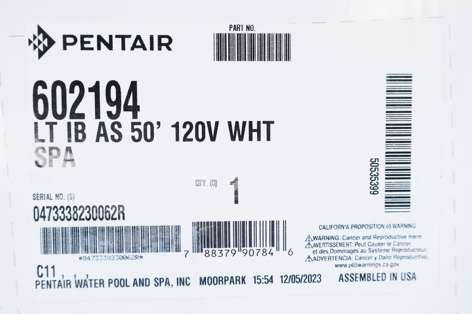Pentair Intellibrite Architectural Series White Spa Light 50' 120V 602194 - Pool Lights - img-9