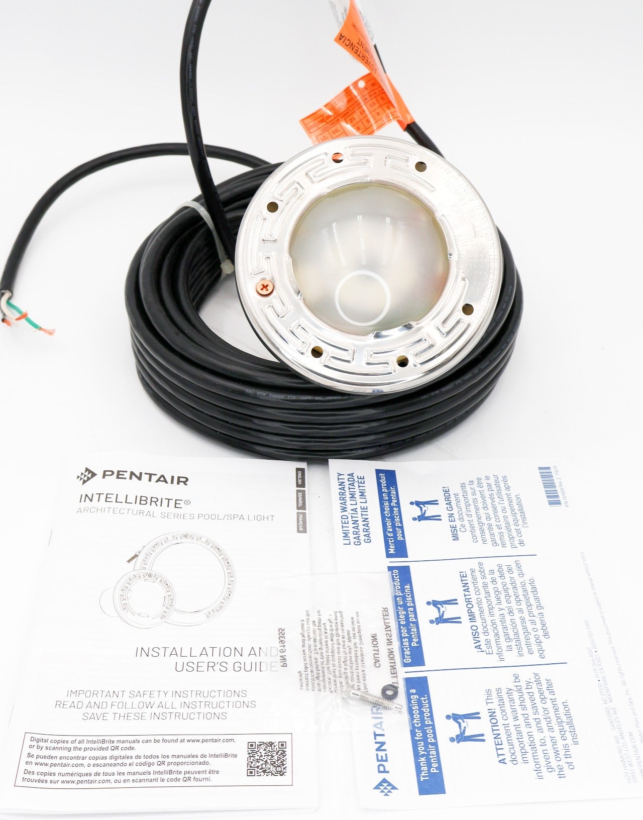 Pentair Intellibrite Architectural Series White Spa Light 50' 12V 618016 - Pool Lights - img-1