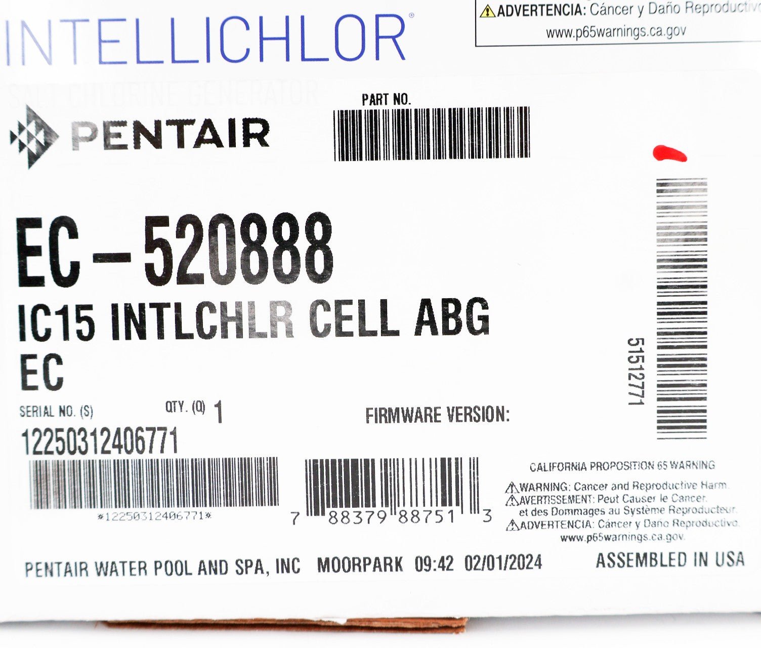 Pentair IntelliChlor 15k Salt Chlorine Generator EC-520888 - Salt Chlorine Generation - img-9