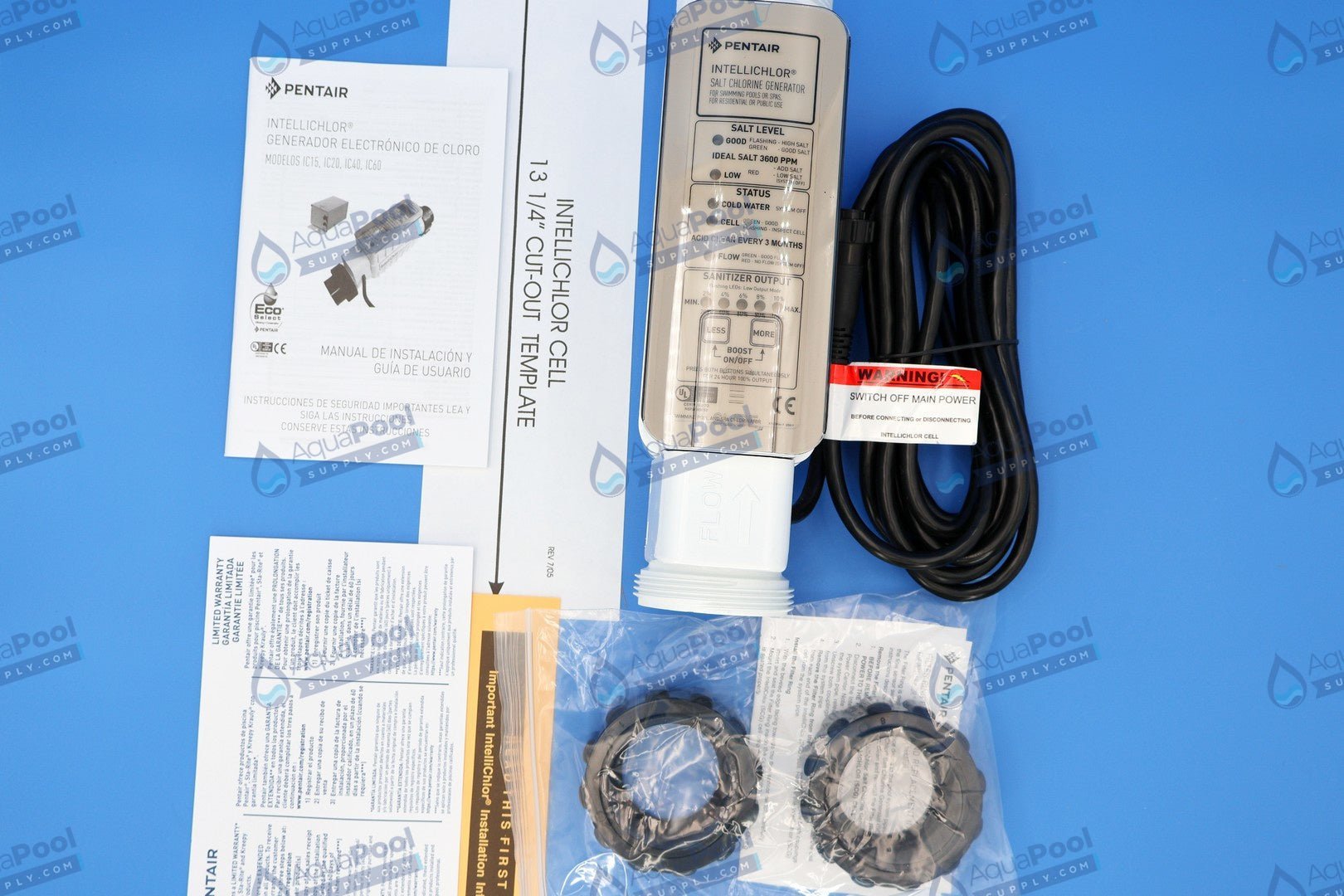 Pentair IntelliChlor® Salt Chlorine Generator IC40 Cell 520555 - Pool Water Treatment - img-2