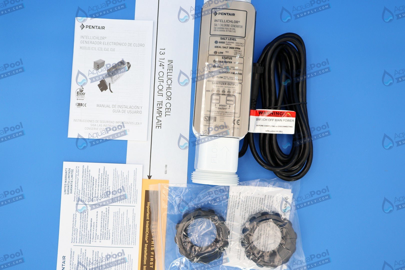 Pentair IntelliChlor® Salt Chlorine Generator IC40 Cell EC-520555 - Pool Water Treatment - img-3