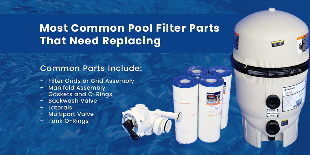 Most Common Pool Filter Parts That Need Replacing: DE, Sand, and Cartridge Filters - Aqua Pool Supply