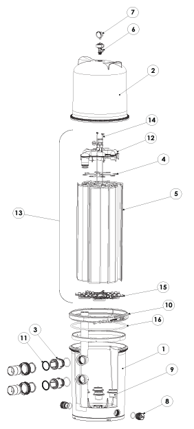Pentair FullFlo XF FV72 D.E. Filter