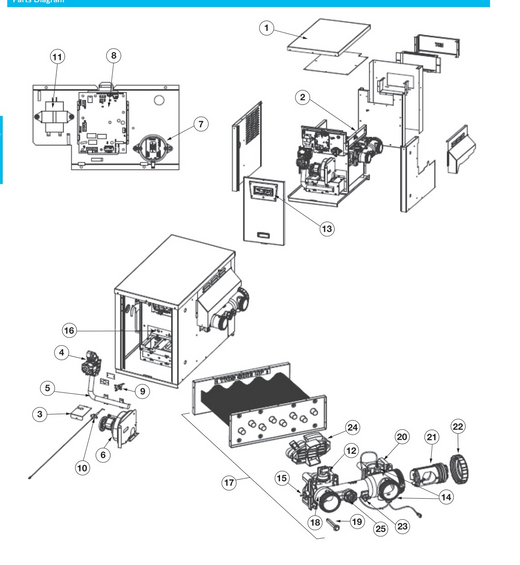 Hayward H-Series 135K BTU Heater Replacement Parts