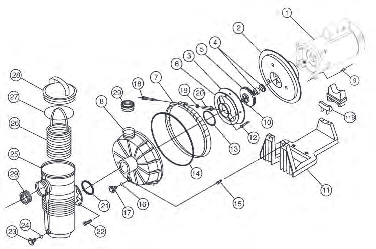 Pentair Challenger High Pressure Pump Replacement Parts - Aqua Pool Supply