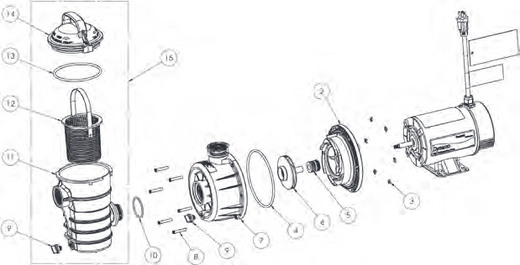 Pentair Dynamo Above Ground Pump Replacement Parts