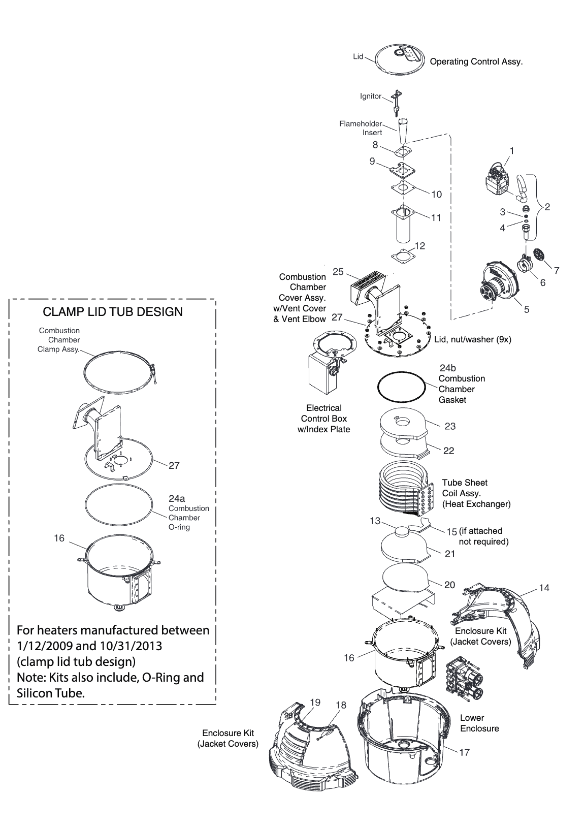 Pentair Max-E-Therm Heater Replacement Parts - Aqua Pool Supply