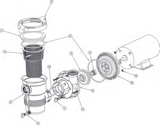 Pentair OptiFlo Above Ground Pump Replacement Parts