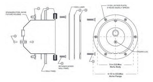 Small Stainless Steel Light Niche