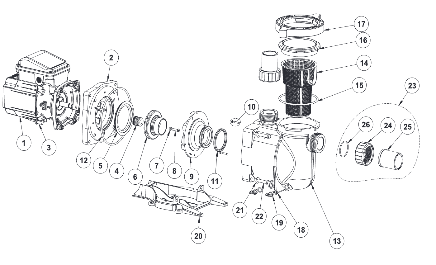 Pentair SuperFlo DOE Pump Replacement Parts - Aqua Pool Supply