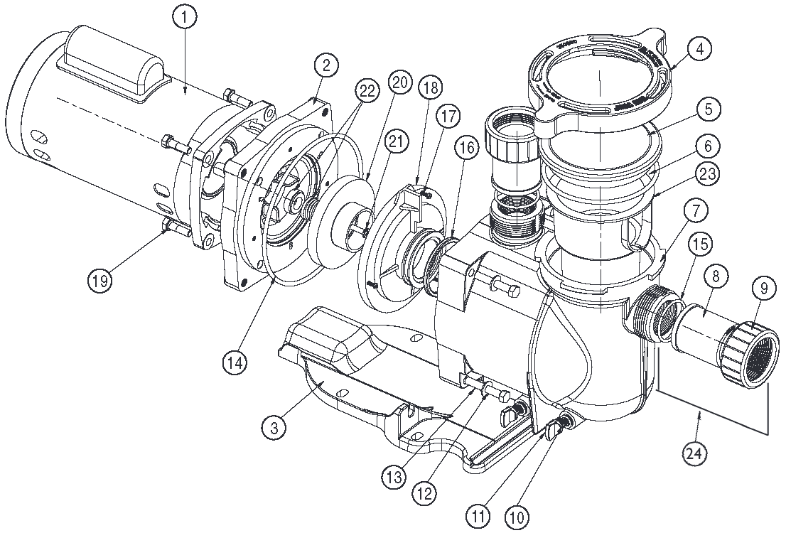 Pentair SuperFlo Pump Replacement Parts - Aqua Pool Supply