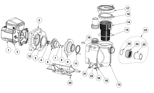 Pentair SuperMax DOE Pump Replacement Parts
