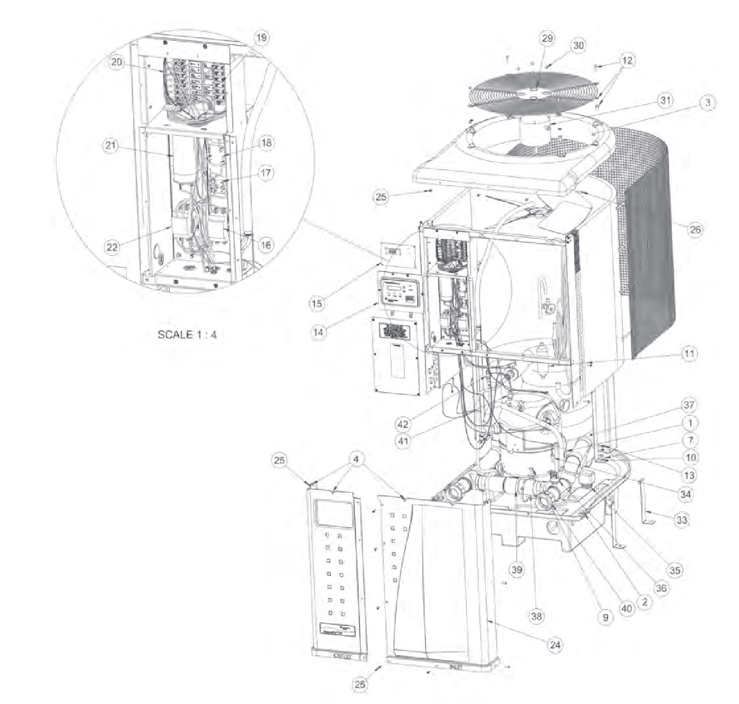 Pentair ThermalFlo Heat Pump Titanium Replacement Parts - Aqua Pool Supply