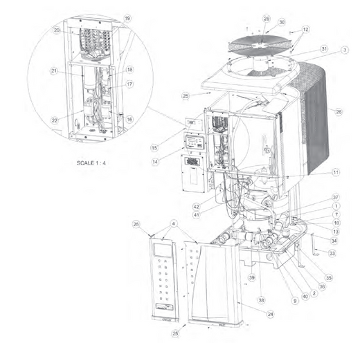 Pentair ThermalFlo Heat Pump Titanium Replacement Parts