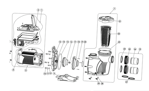 Pentair WhisperFloXF VS & Max-E-ProXF VS Commercial Pump Replacement Parts