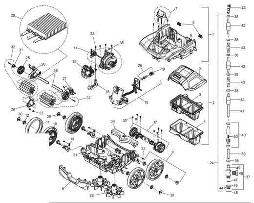 Polaris Quattro Sport Replacement Parts