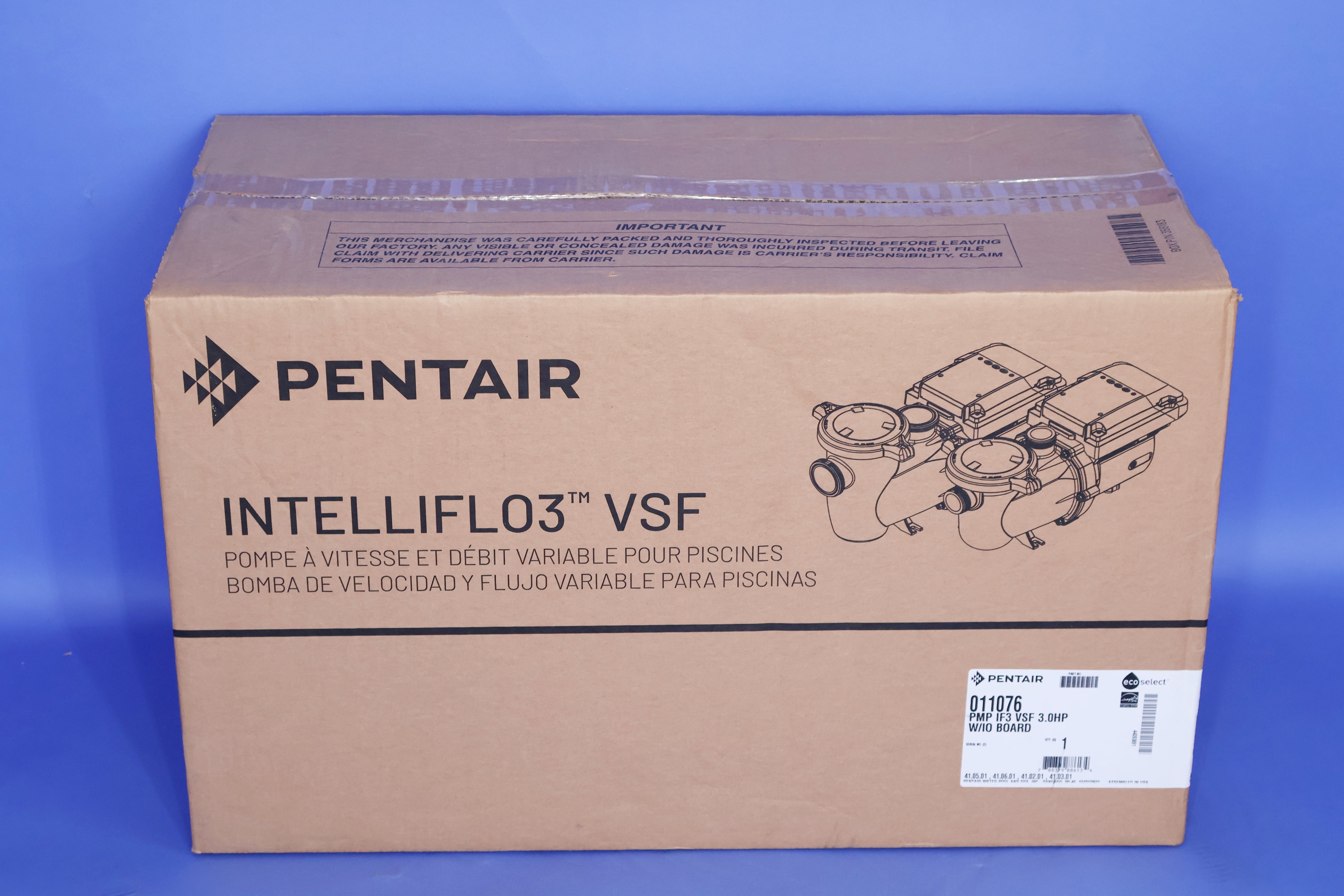 Pentair IntelliFlo3 3HP VSF Pool Pump With I/O Relay Board 011076