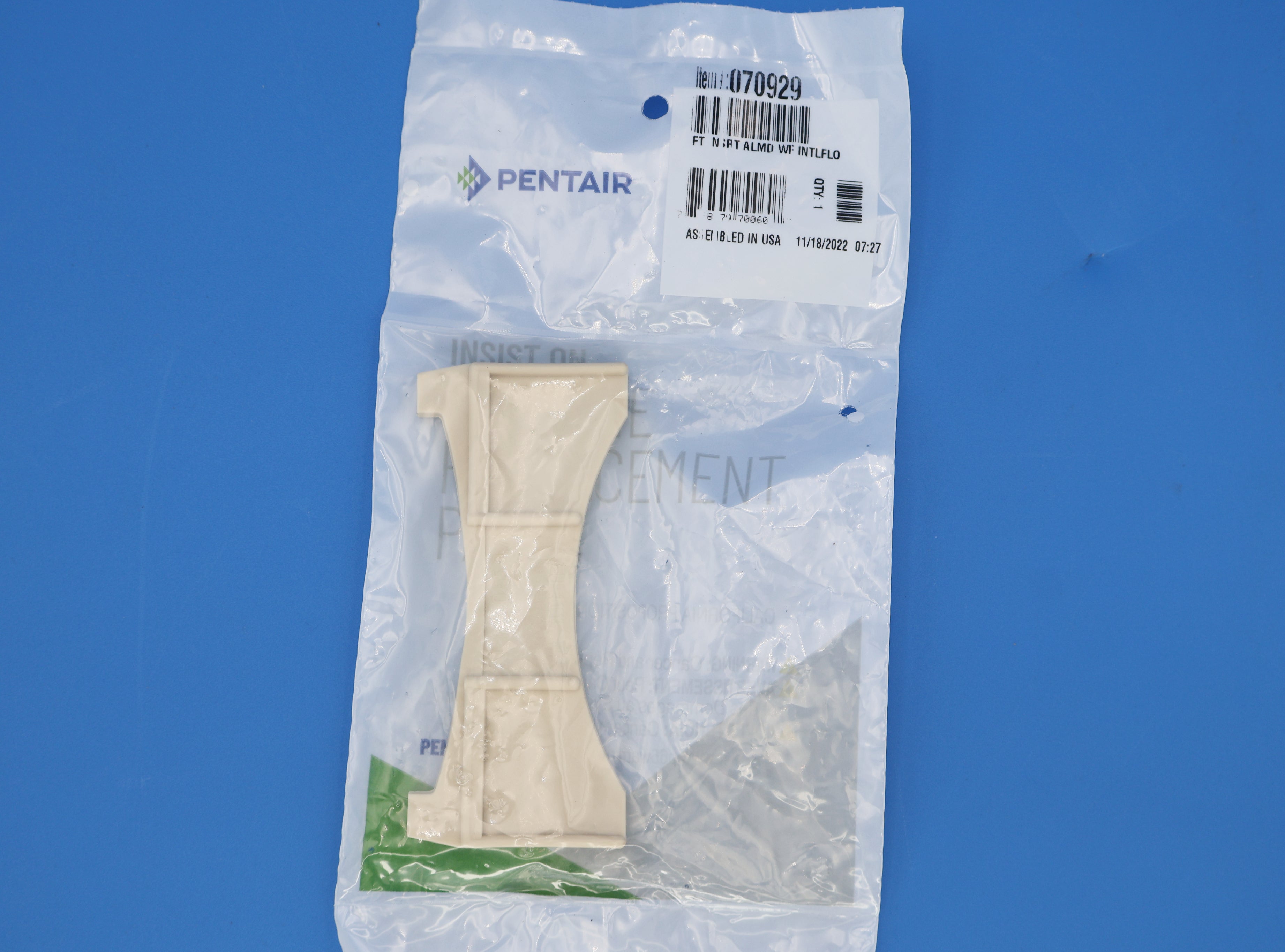 Pentair Whisperflo Intelliflo Almond Foot Insert 4.5" x 2" x .5" 070929