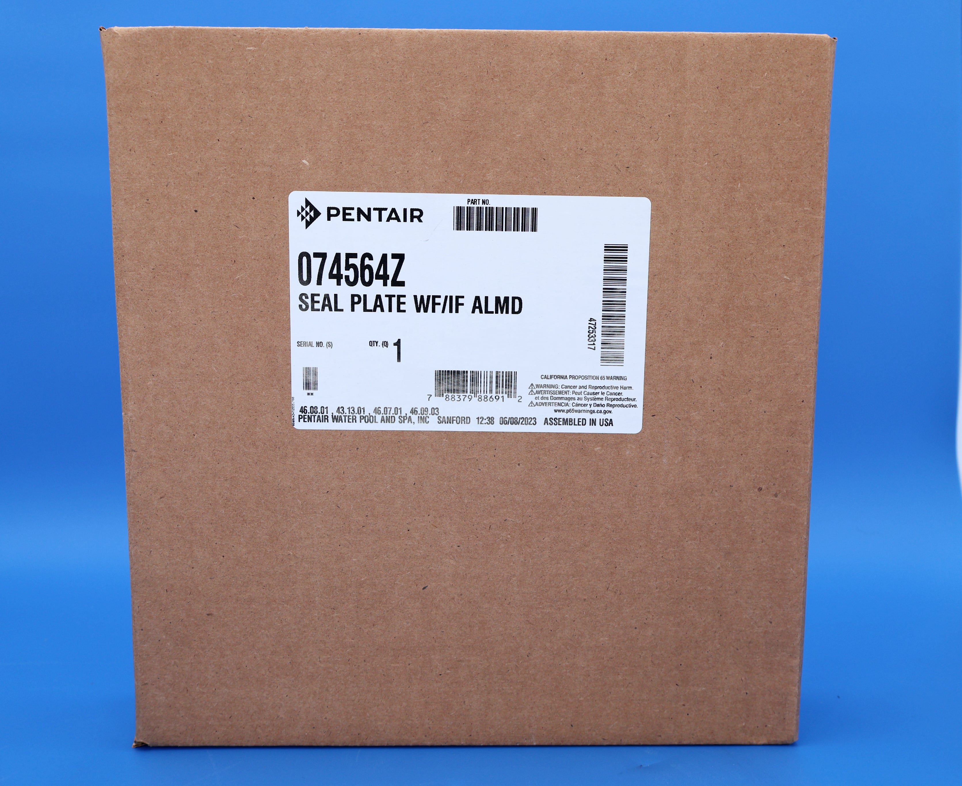 Pentair Intelliflo/Whisperflo Seal Plate 074564Z