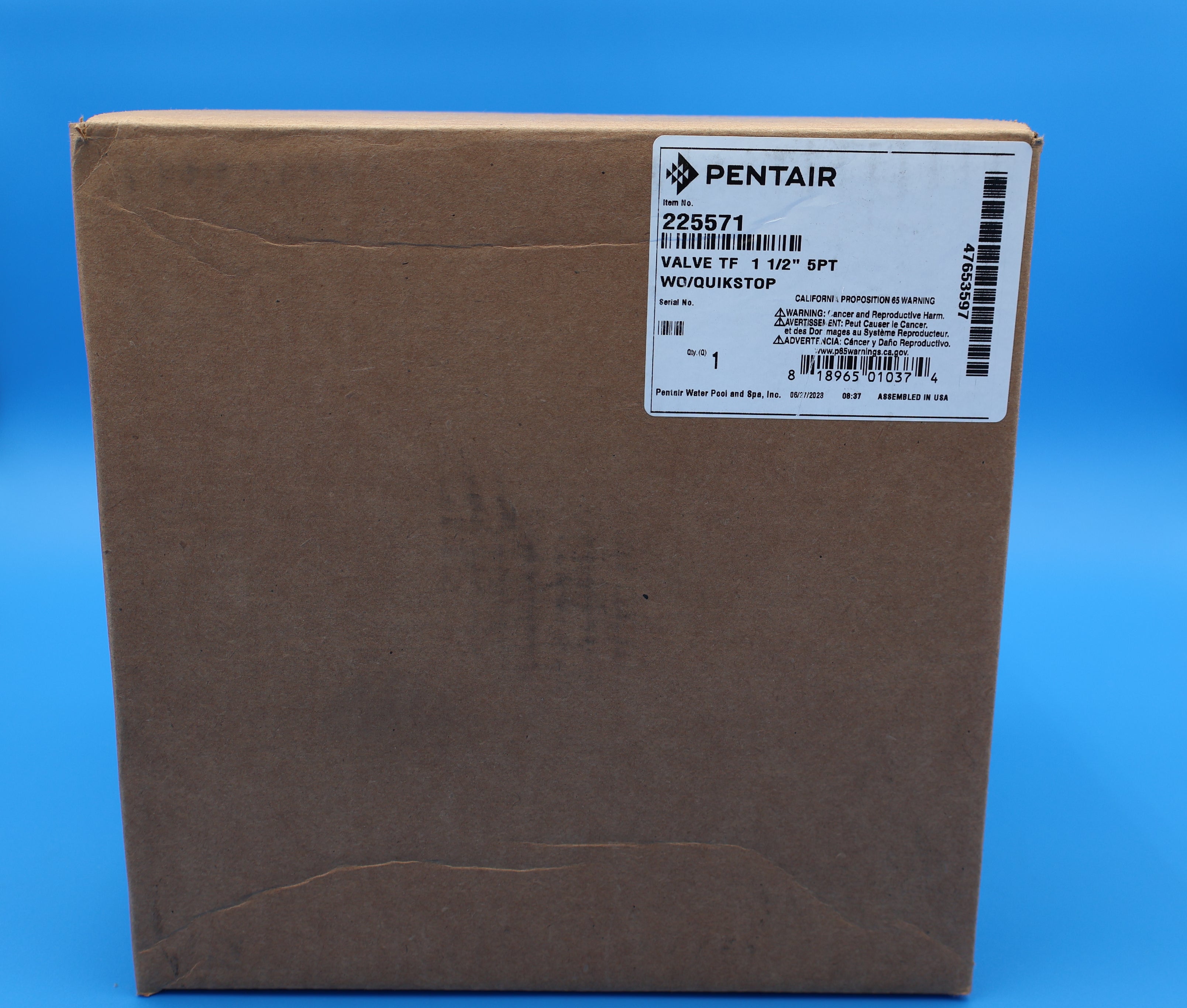 Pentair In-Floor (A&A) Top Feed Complete 1.5" 5 Port Valve without QuikStop 225571 522896