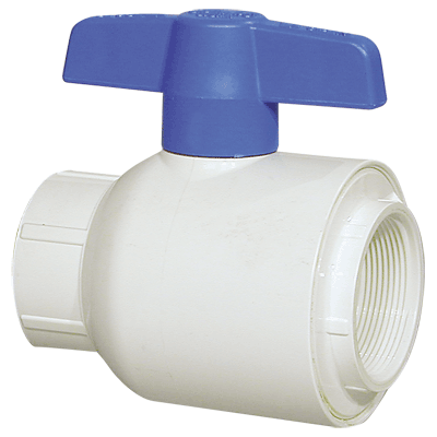 Spears 2" PVC Ball Valve with Socket Ends and EPDM O-Ring Seal 2622-020