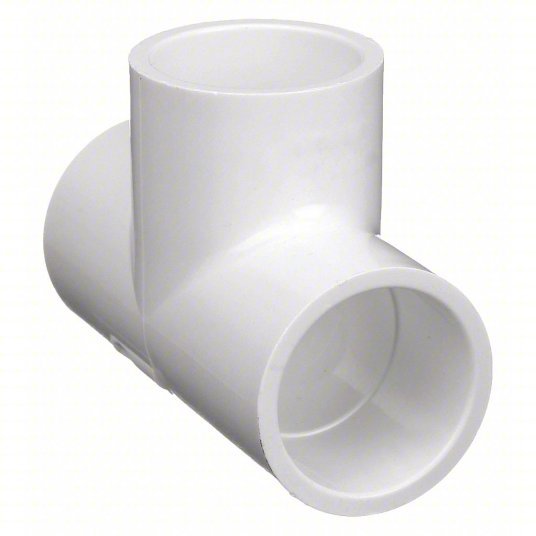 3/4" White Slip x Slip x Slip SCH40 Tee 401 - 007 - Plumbing - img - 1
