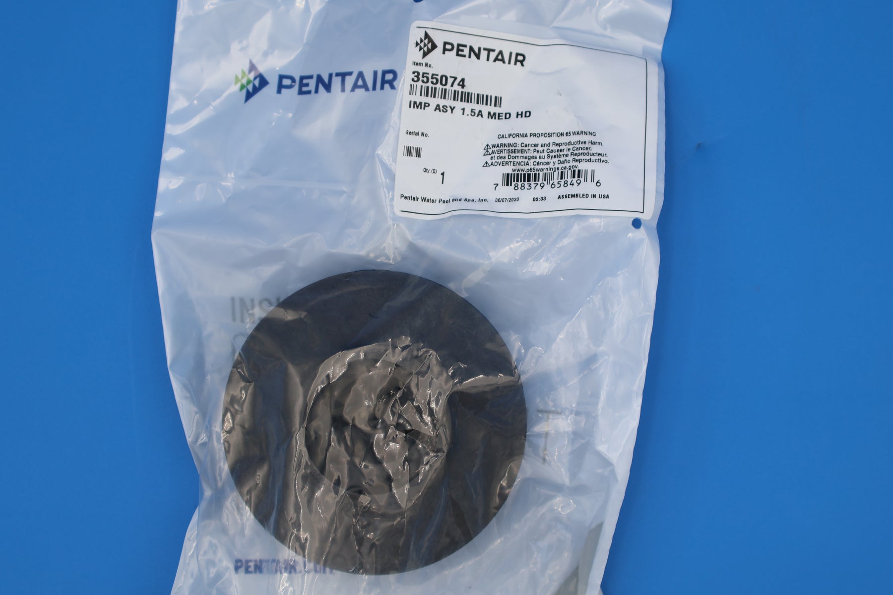 Pentair SuperFlo Impeller 1.5HP 355074