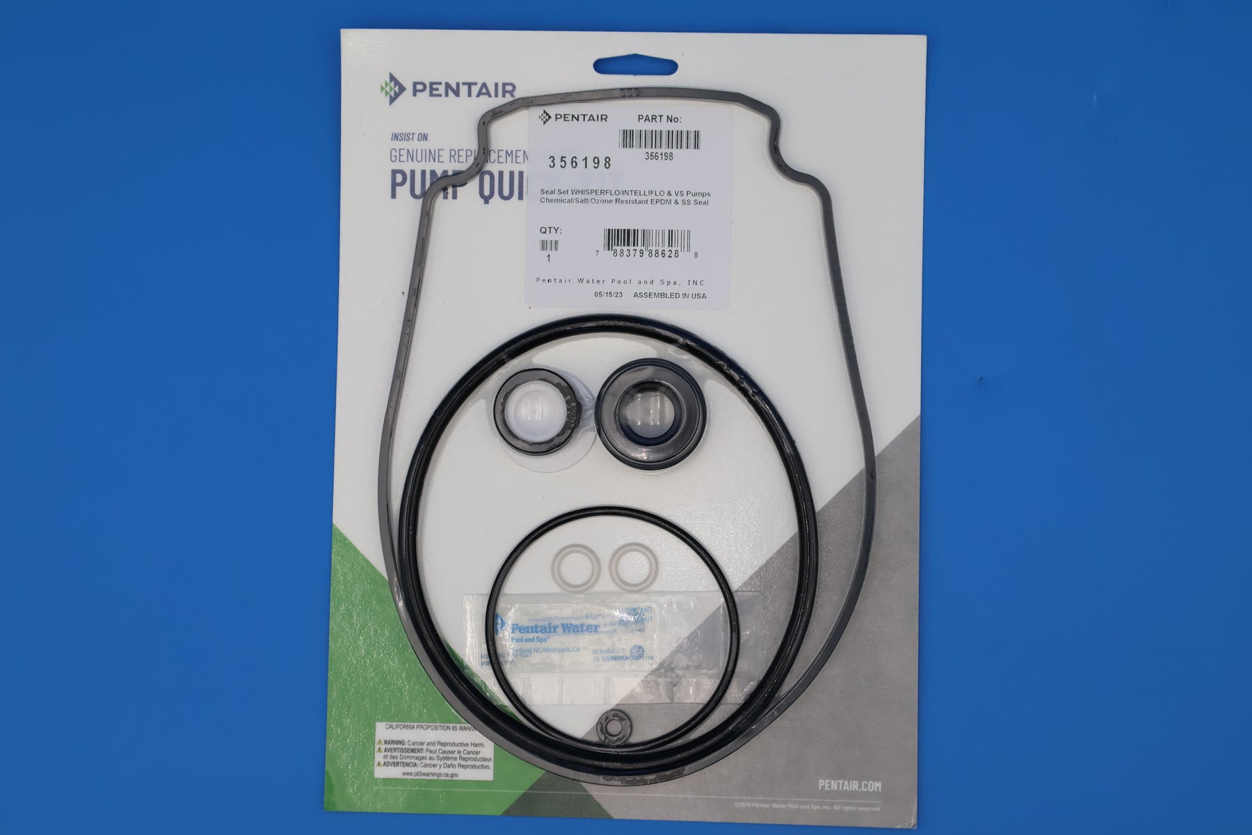 Pentair WhisperFlo/IntelliFlo Pump Seal Set 356198