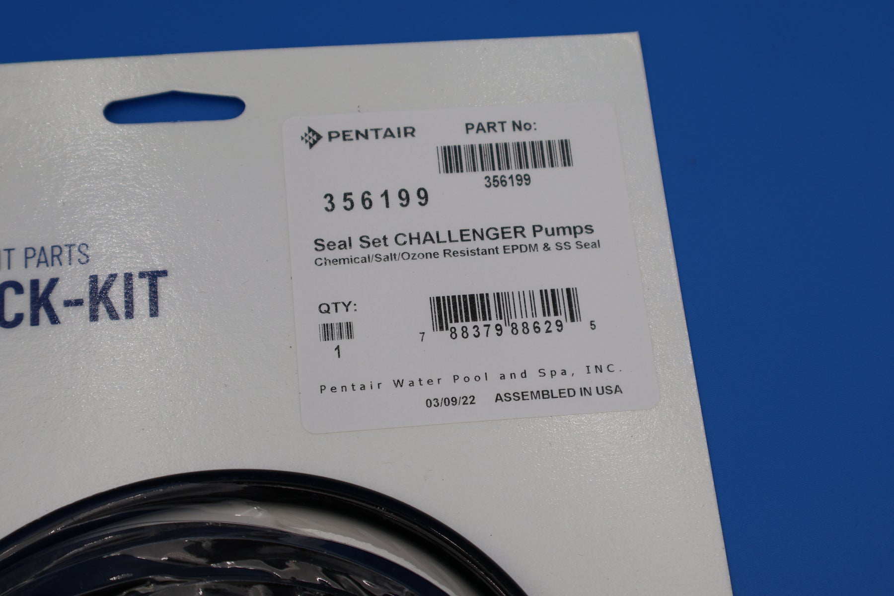 Pentair Pump Seal Kit for Challenger Pump 356199