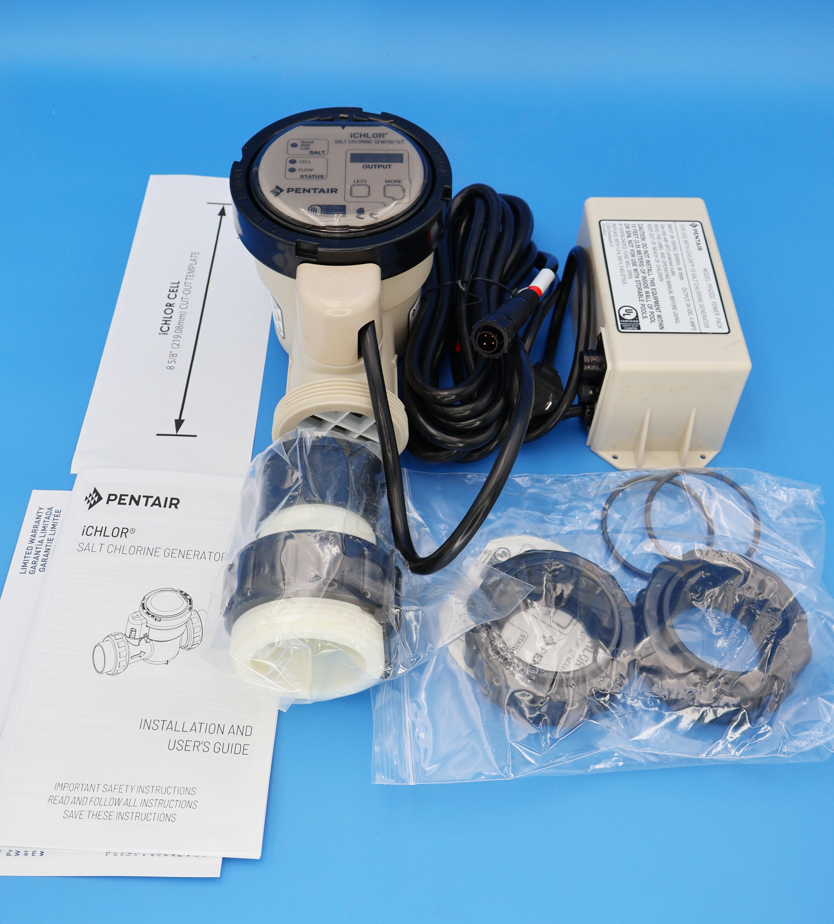 Pentair iChlor 15 Salt Chlorine Generator Power Pack 110 Bundle 523080