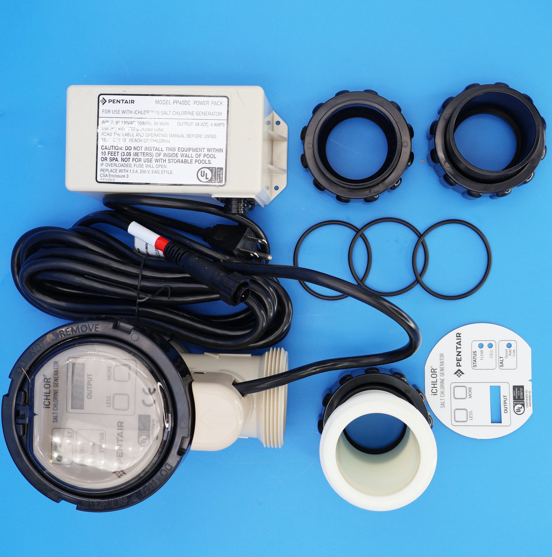 Pentair iChlor 15 Salt Chlorine Generator Power Pack 110 Bundle 523080