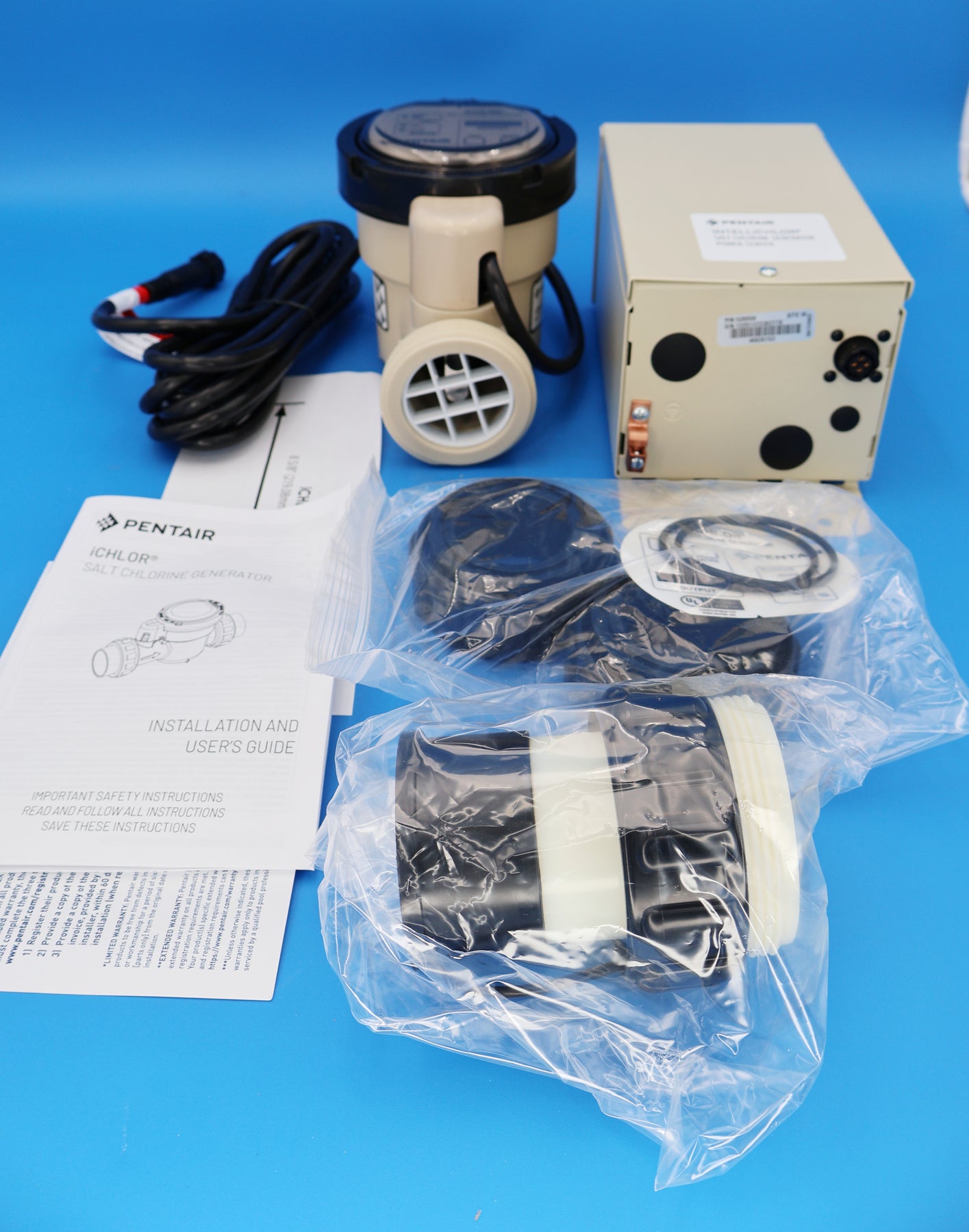 Pentair iChlor 30 Salt Chlorine Generator Power Center Bundle 523081