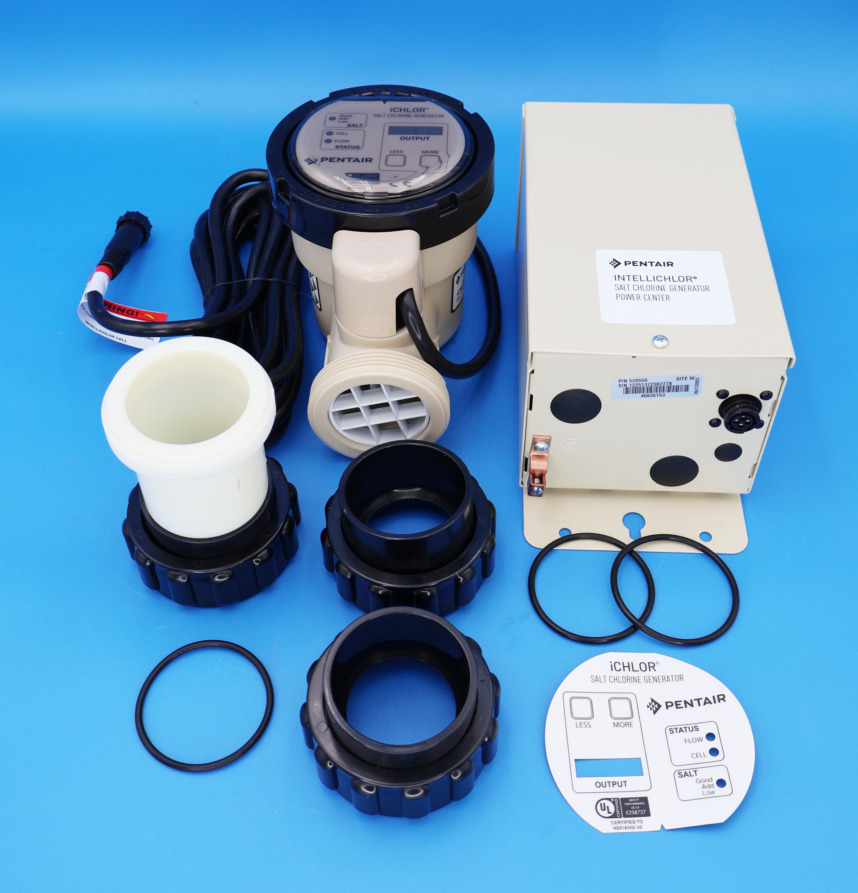 Pentair iChlor 30 Salt Chlorine Generator Power Center Bundle 523081