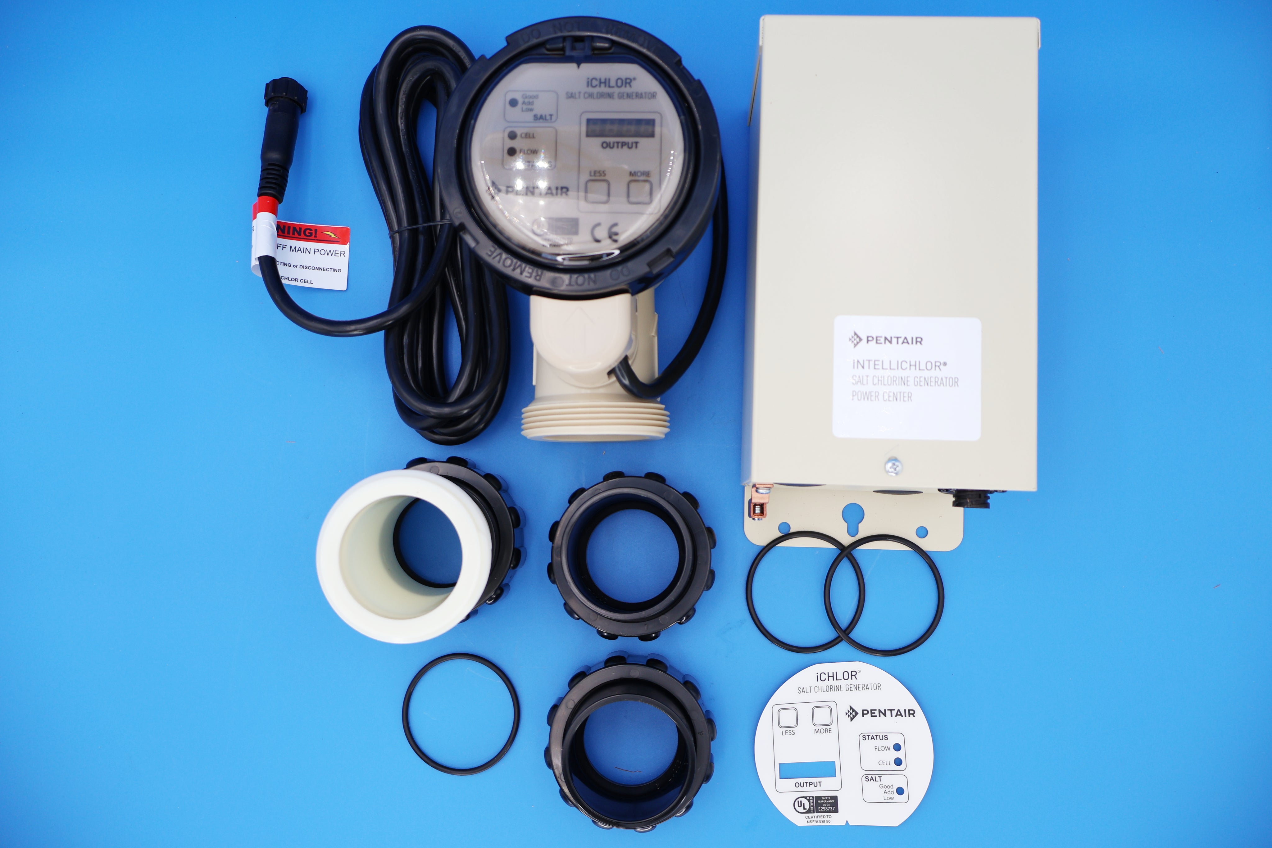 Pentair iChlor 30 Salt Chlorine Generator Power Center Bundle 523081