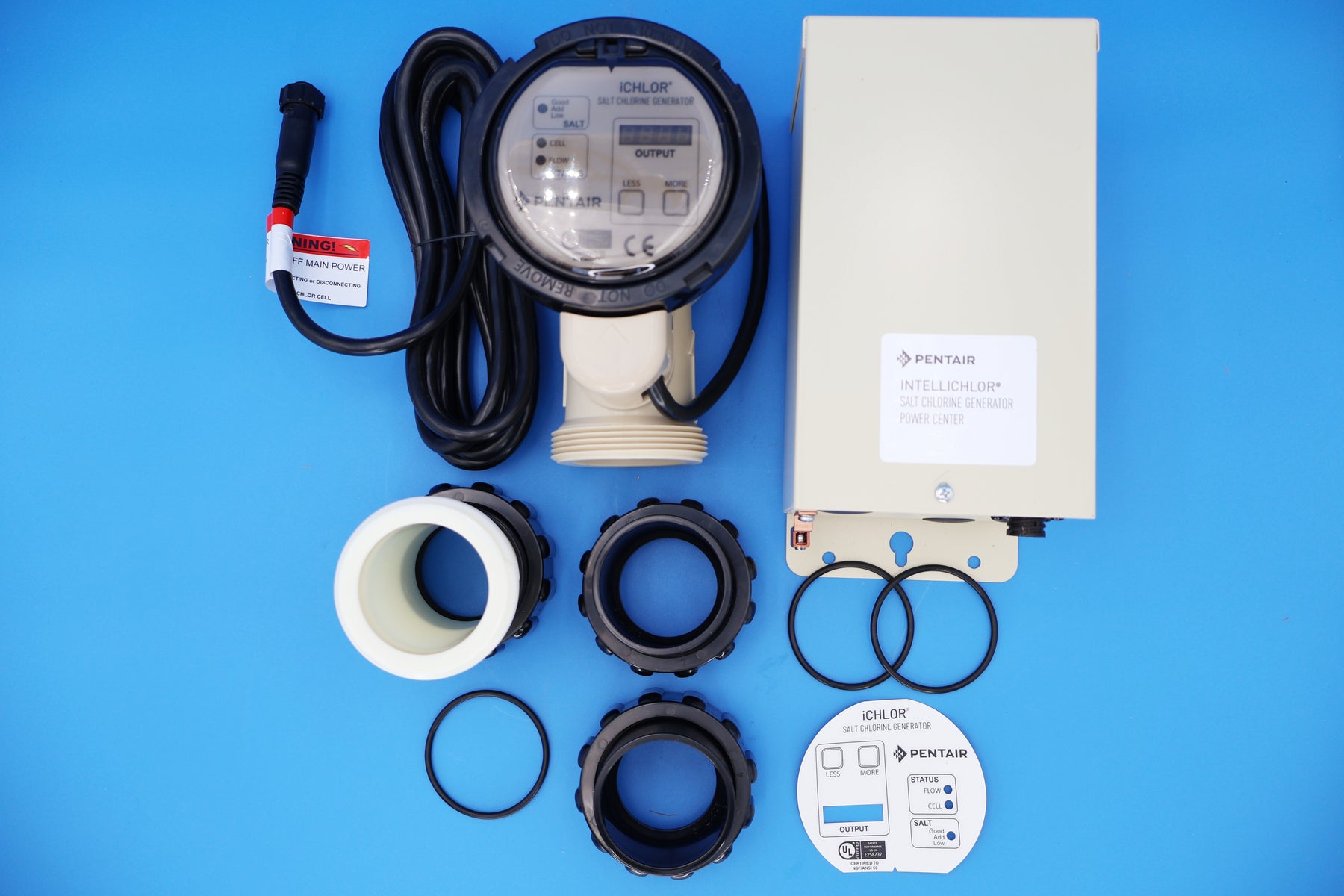 Pentair iChlor 30 Salt Chlorine Generator Power Center Bundle 523081