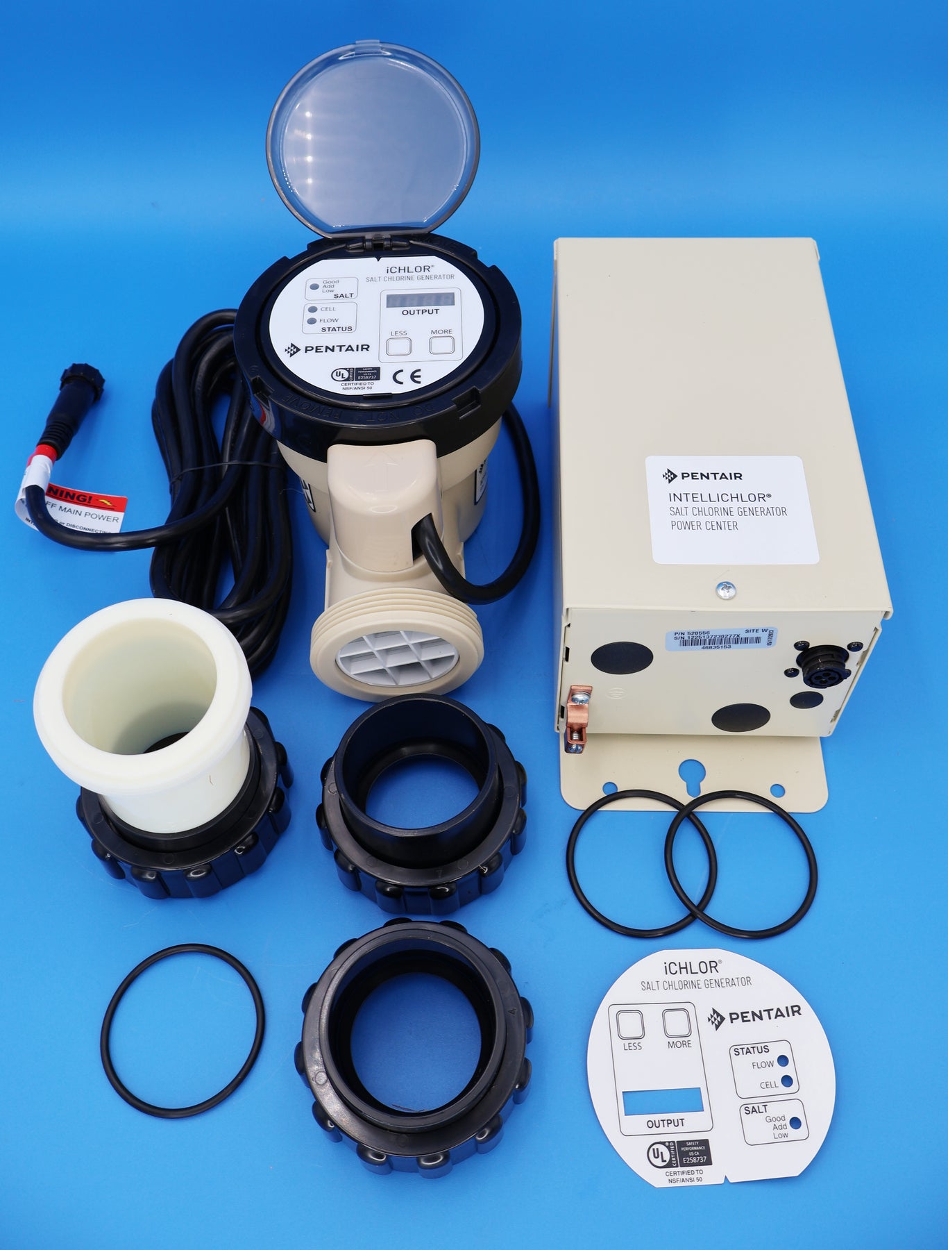 Pentair iChlor 30 Salt Chlorine Generator Power Center Bundle 523081