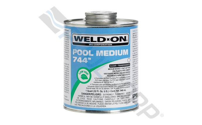 744 Clear Pool PVC Solvent Cement 1 qt,13555 - img - 1