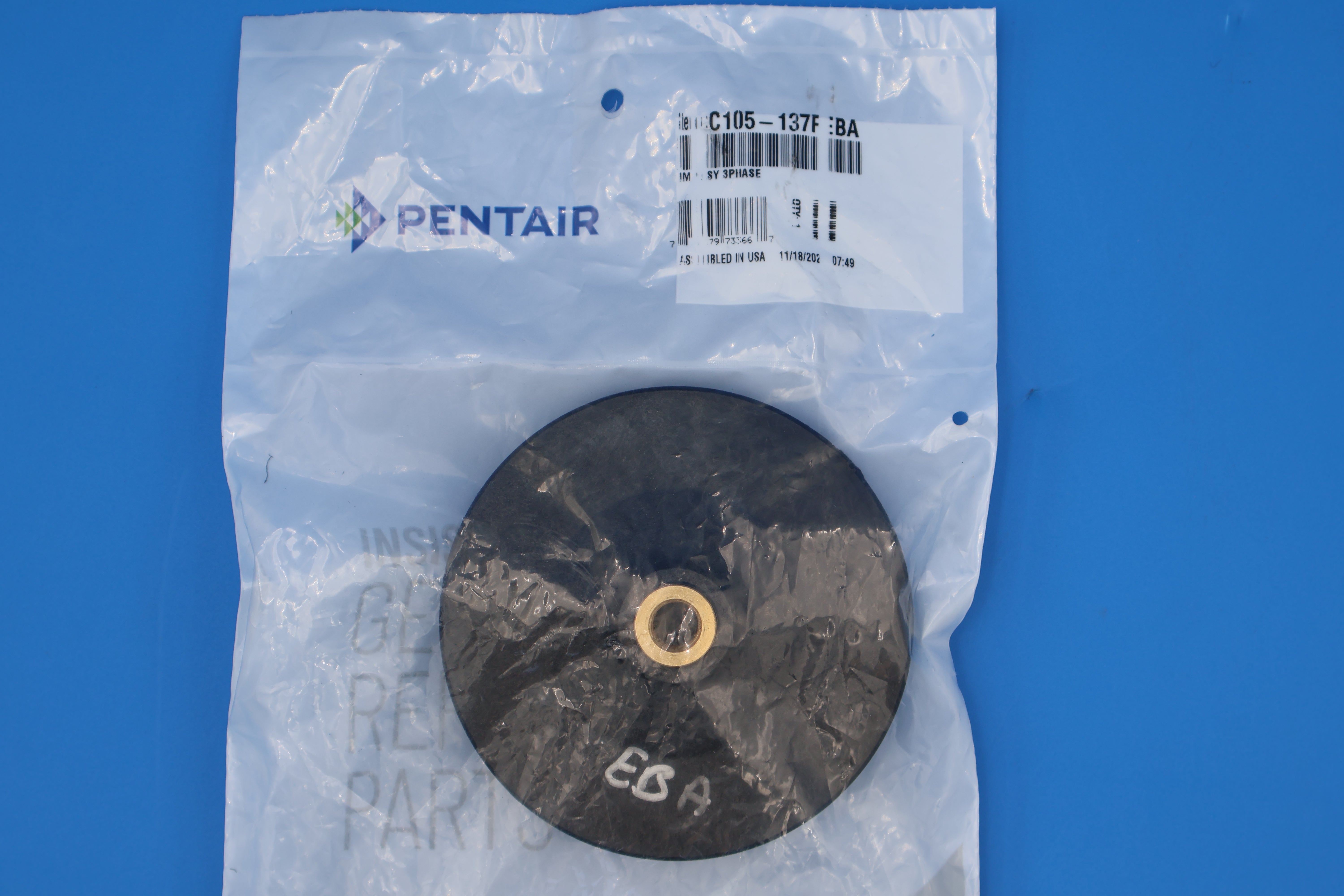 Pentair Impeller 1HP C105-137PEBA