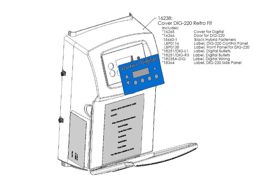 Autopilot 16238 Retrofit Front Cover Assembly for DIG-220 Digital Power Supply