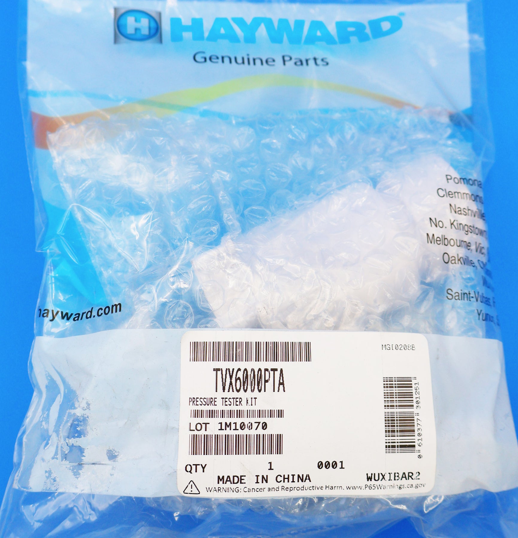 Hayward Pressure Tester Kit for TriVac 500 & 700 TVX6000PTA