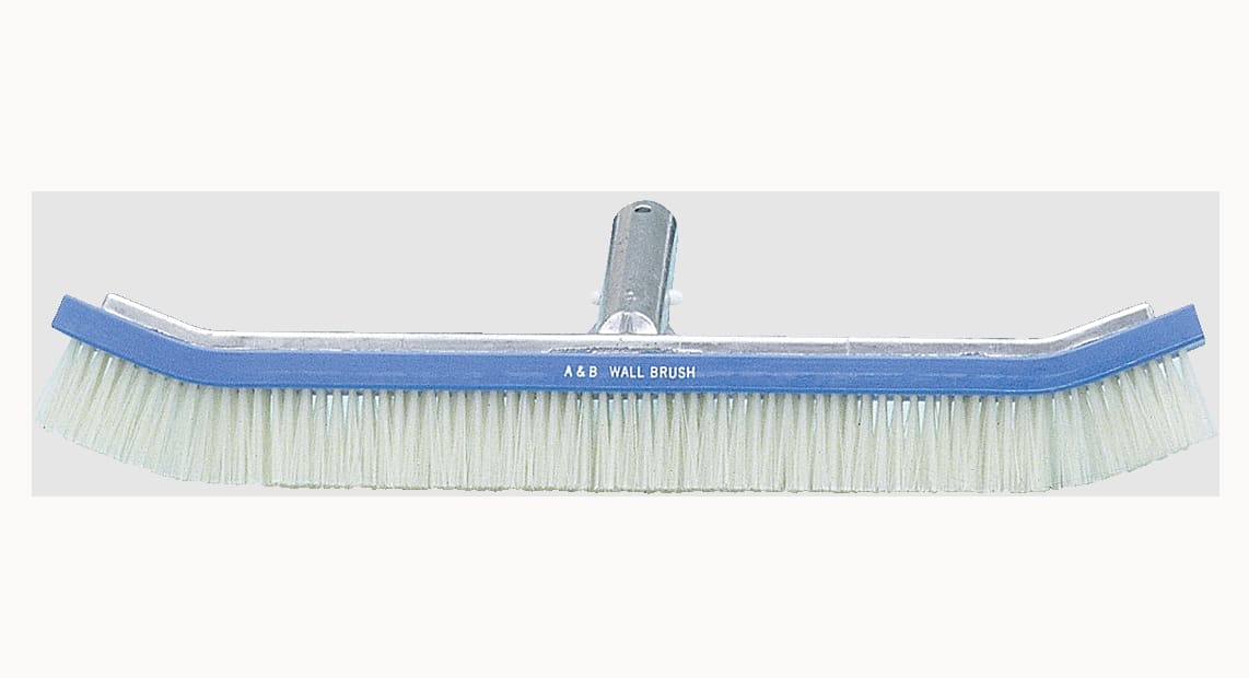 A&B Brush Curved Standard Wall White PVC Bristle, 18" | 3010 - Brushes - img-1
