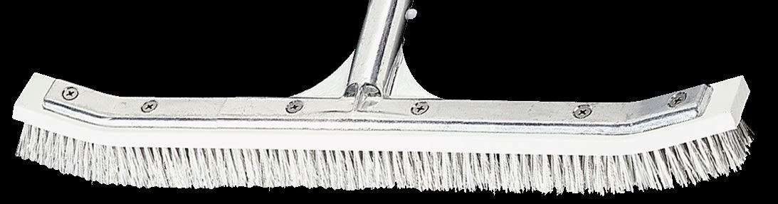 A&B Curved Aluminum Wall Brush, Combo Stainless Steel & Nylon Bristles 18" | 3004 - Brushes - img - 1