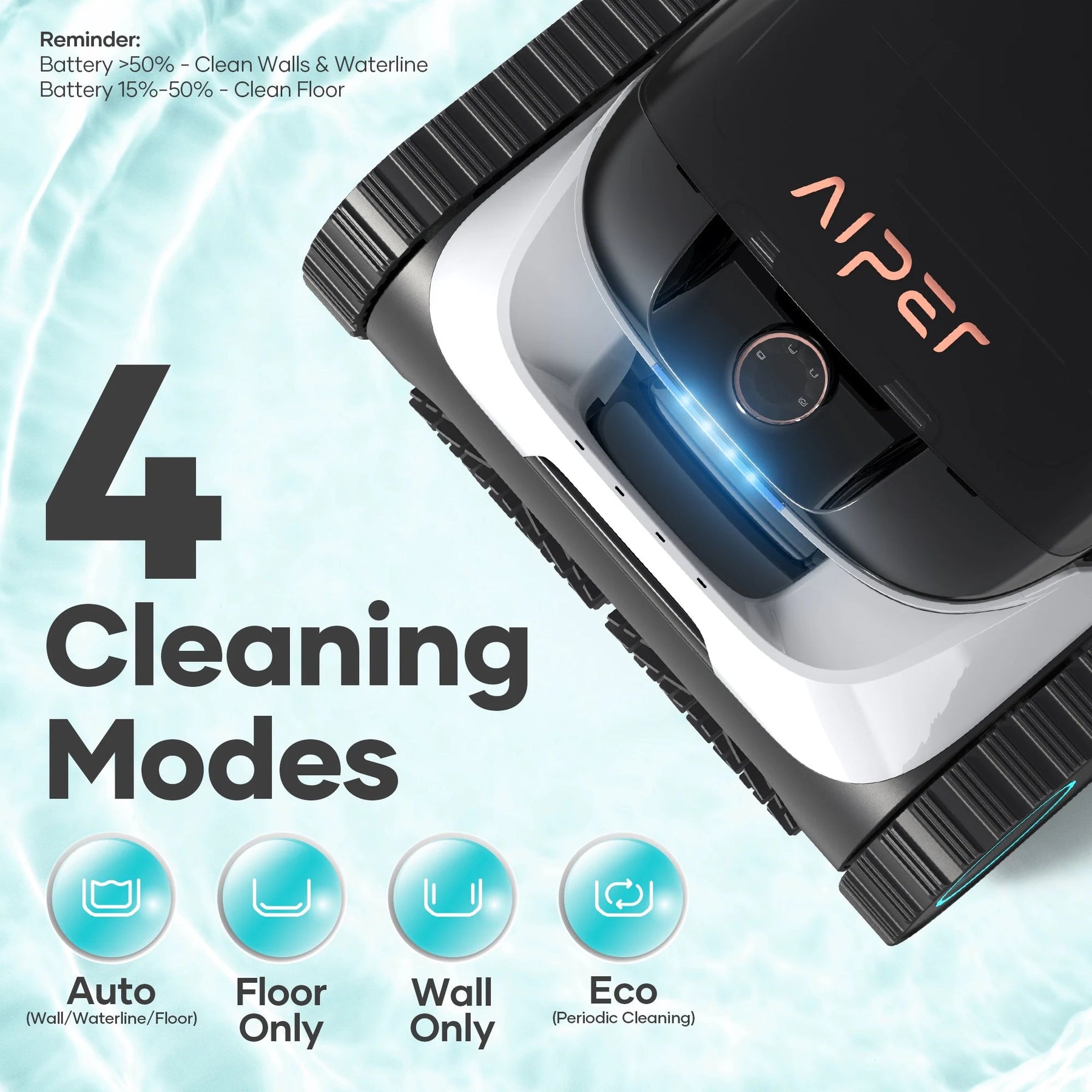 Aiper Scuba N1 Cordless Robotic Pool Cleaner 860010418369 - Robotic Cleaner - img - 2