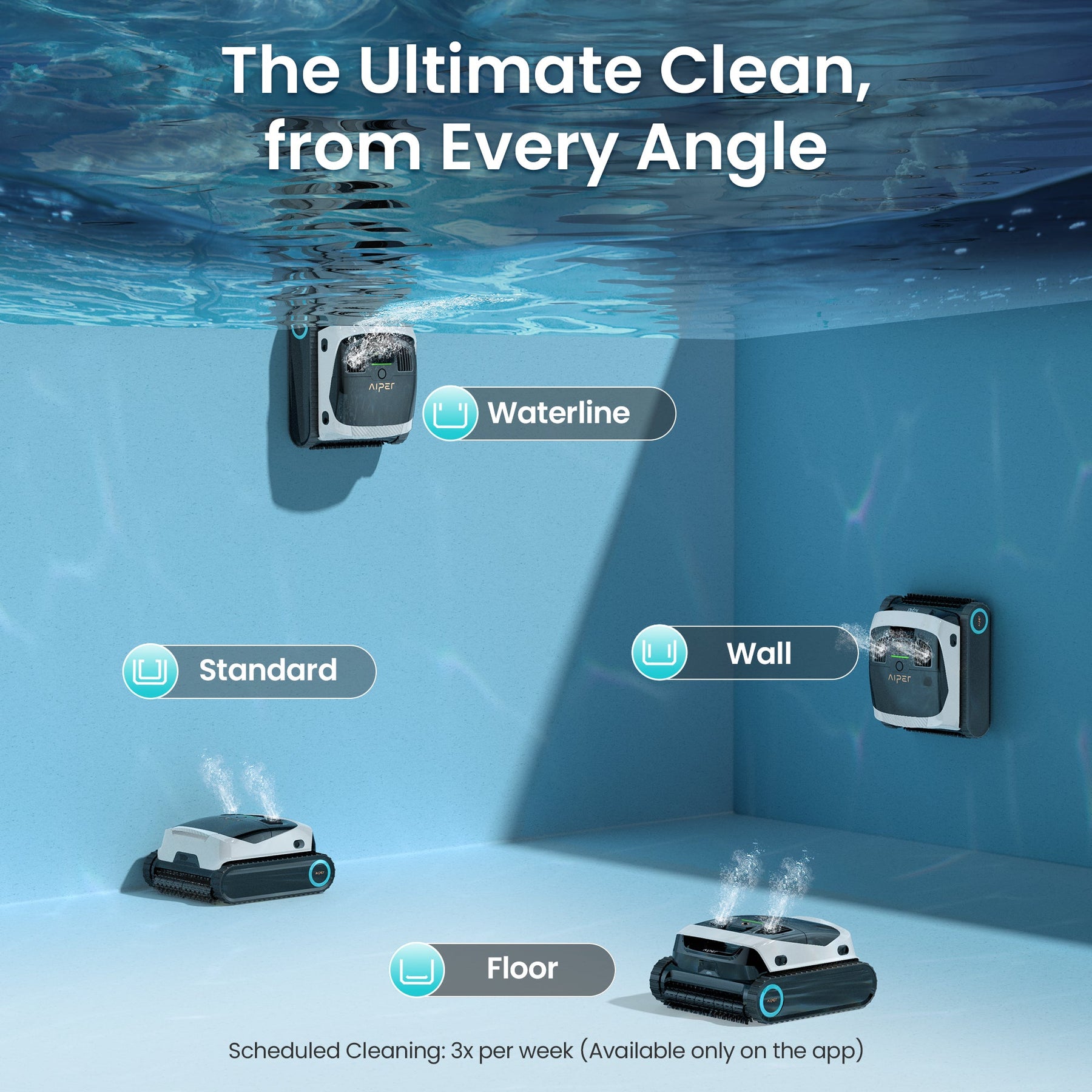 Aiper Scuba N1 Max Cordless Robotic Pool Cleaner 850075054046 - Robotic Cleaner - img - 4
