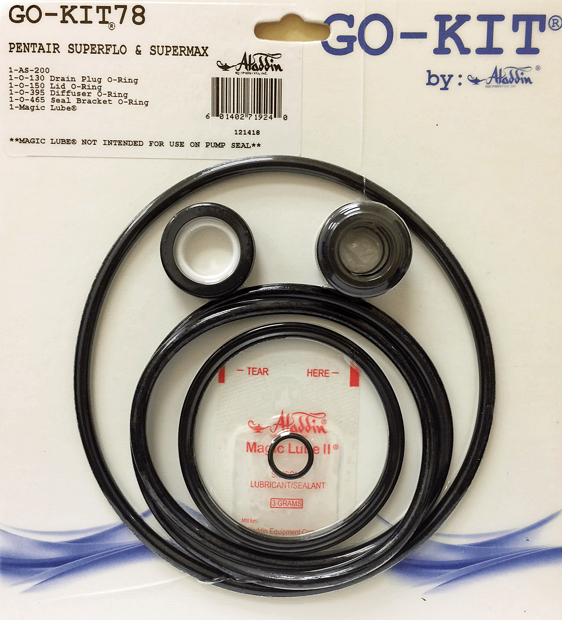 Aladdin Pentair Superflo Pump Seal Kit GO - KIT78 - img - 1