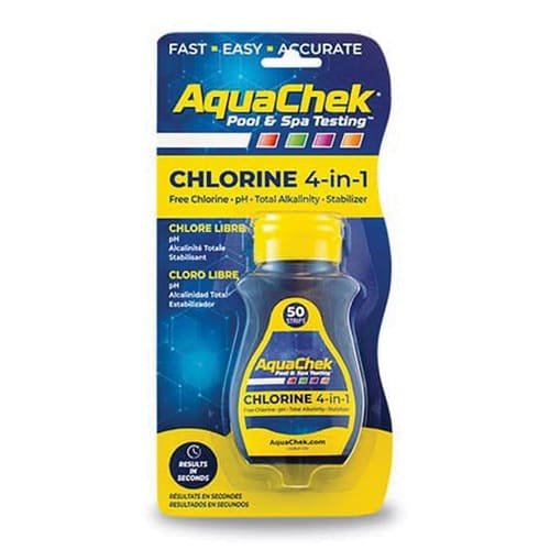 AquaChek Yellow 4 - in - 1 Chlorine Test Strips, 50 Strips per Bottle | 511244A - Chemical Testing - img - 1
